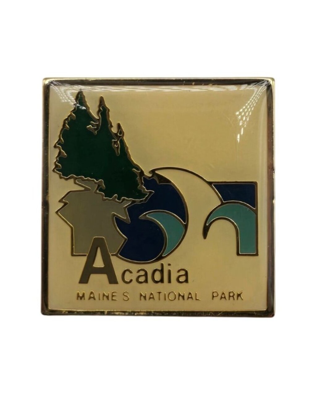 Acadia National Park Pin Maine State Travel Souvenir Hat Lapel Vintage